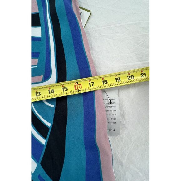 P Nicole Miller Artelier Blue Tribal Geometric Print Mini Sheath Dress Sz Petite - Picture 12 of 16